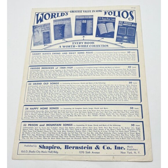 I Wish That I Could Hide Inside This Letter Vtg Piano Sheet Music Joan Brooks - Picture 5 of 6